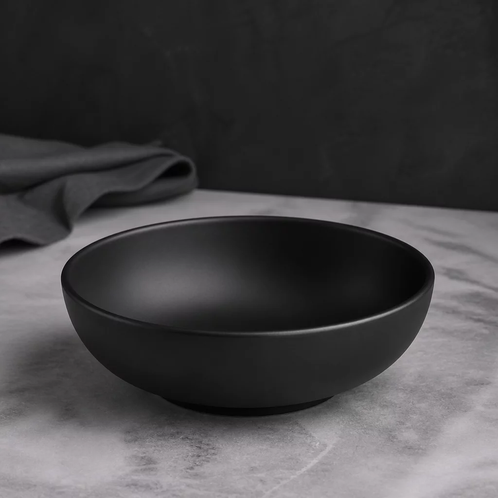 Matte Black Soup Bowl