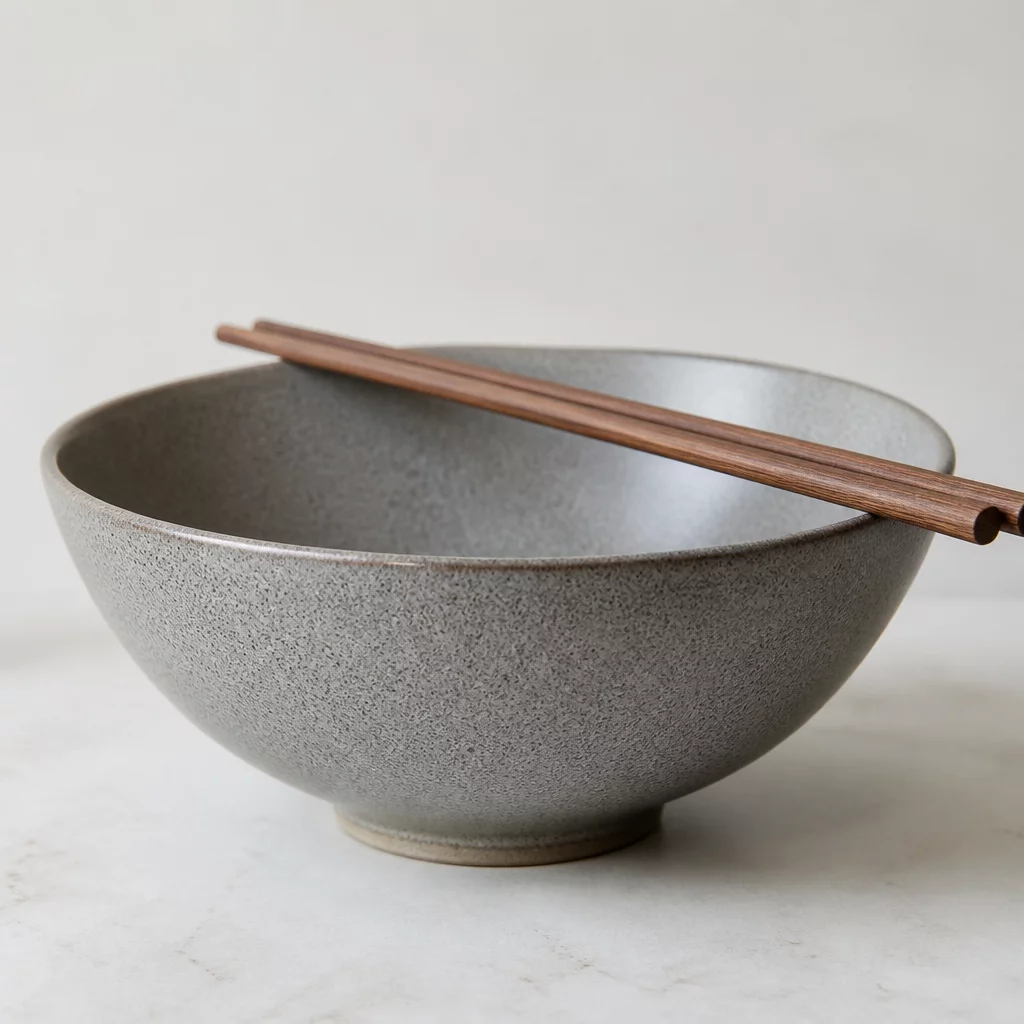 Minimalist Gray Noodle Bowl